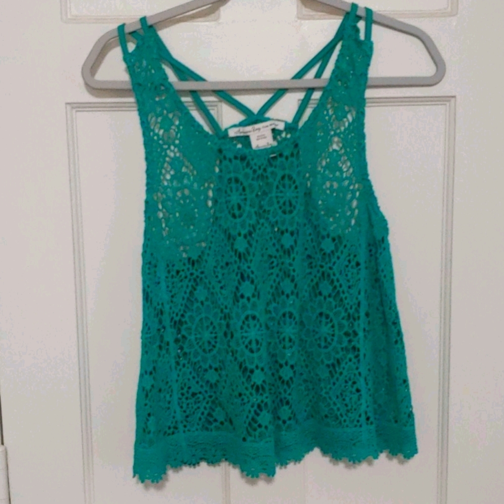 American Rag Lace Top Sz M